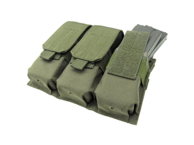 Condor MOLLE Triple M4 Mag Pouch, OD Green