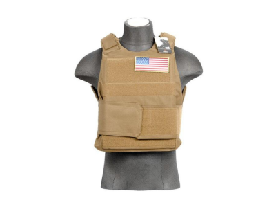 Lancer Tactical Airsoft Body Armor Vest, Tan