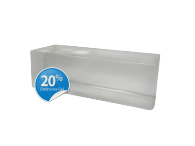 Clear Ballistic 20% Gel Shooter Block