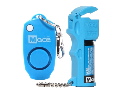 Mace Brand Pocket Size Pepper Spray and Personal Alarm Value Kit, Neon Blue