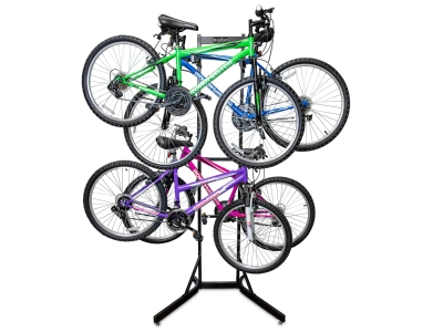 RaxGo Garage Bike Rack, Freestanding 4 Bike Storage w/Adjustable Hooks