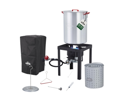 Hike Crew 10-Piece Outdoor Turkey Fryer Kit W/30Qt Boiler Pot, 10Qt