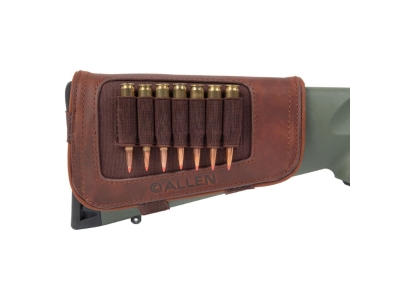 Allen New Castle Leather Buttstock Cartridge Carrier, Brown