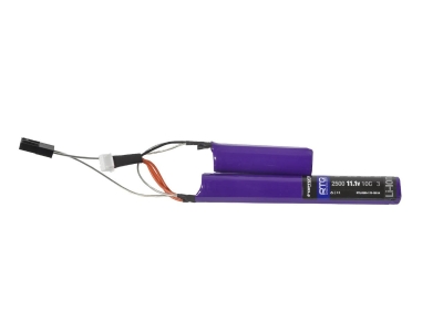 Raptor 2500mAh 11.1v Li-Ion 10C Nunchuck Airsoft Battery, Purple