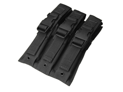 Condor MOLLE Triple MP5 Magazine Pouch, Black