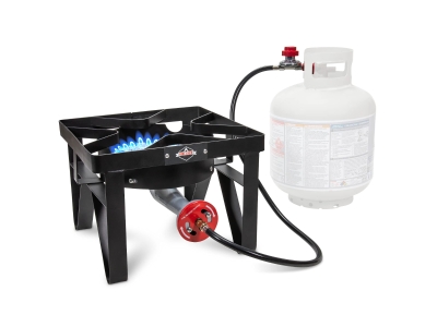 Hike Crew Portable Cast Iron 1 Burner Outdoor Gas Stove 220,000 BTU, Black