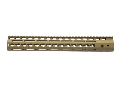 Raptor Tactical Keymod Style Aluminum Free Float Rail System RIS, Tan