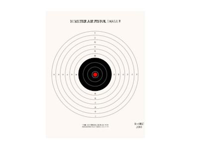 National Target Single Bull Red Center Air Pistol Target