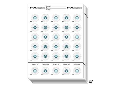 FX Airguns 100 Yard Benchrest Targets 3' x 4' - 7 Pack