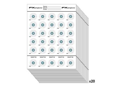 FX Airguns 100 Yard Benchrest Targets 3' x 4' - 20 Pack