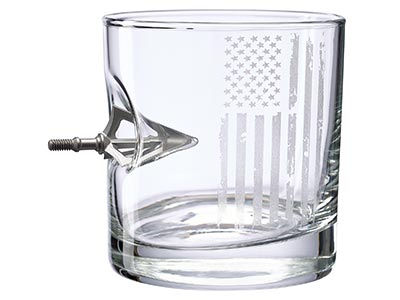 Benshot Patriotic Flag with Broadhead 11oz Rocks Glass