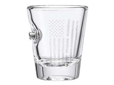 Benshot Patriotic Flag with Pellet 2oz Shot Glass