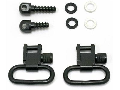 GrovTec Swivel Set, Wood Screws, Fits Bolt-Action Rifles, 1" Loops, Black Oxide