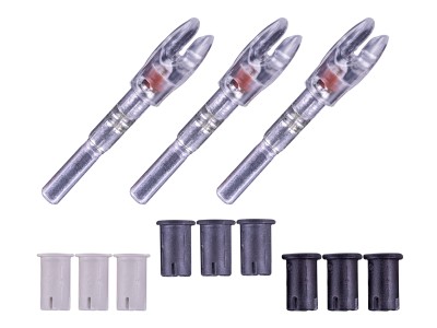 Nockturnal FIT Strobing Lighted Nock, Blue/Green, 3 Pack