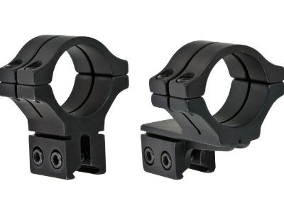 BKL 30mm Rings, 3/8" or 11mm Dovetail, Double Strap, Offset, Matte Black