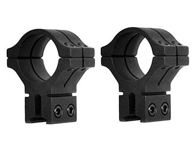 BKL 1" Rings, 14mm Dovetail, Double Strap, Matte Black