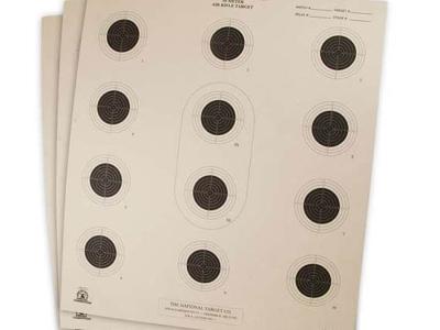 National Target Air Rifle Target, 12 Bullseye, 100 ct