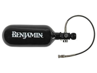 Benjamin Carbon Fiber Tank, 90 cu in, Gauge, Hose w/Female Quick-Disconnect