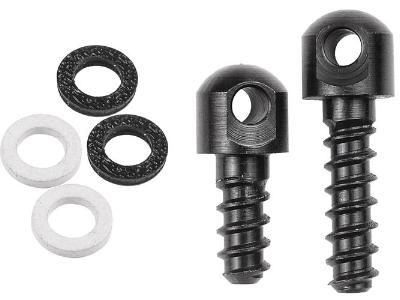 GrovTec Wood Screw & Swivel Studs, 1/2" & 3/4" Studs & 4 Spacers