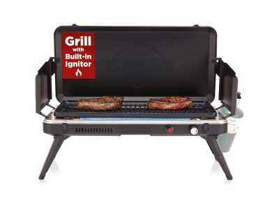 Hike Crew Gas Camping Grill  13,000 BTU Portable Propane Stove, Black