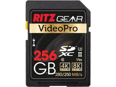Ritz Gear 256GB v90 SD Card UHS-II 256 GB SDXC Memory Card U3 V90 A1