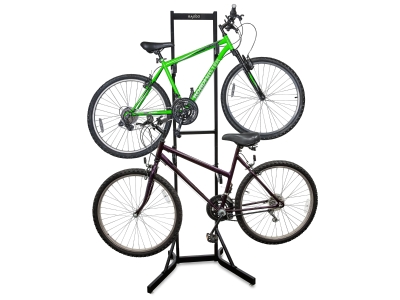 RaxGo Garage Bike Rack, Freestanding 2 Bike Storage w/Adjustable Hooks