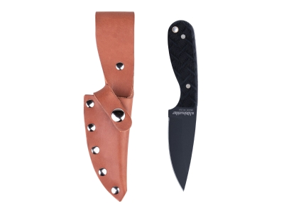 Whiteknuckler Classic M3 - Dark Wave Black Nitride 154CM, Fixed Blade, Chestnut