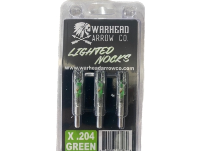 Walkers .204 X Lighted Nocks 3 PK, Green, 3 count