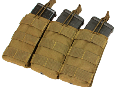 Condor Triple M4/M16 Open Top Mag Pouch, Coyote