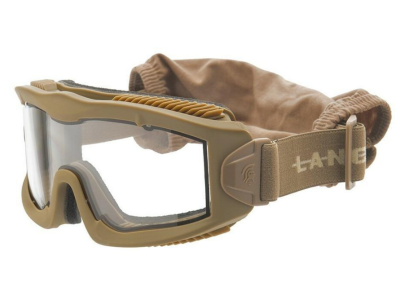 Lancer Tactical AERO Series Dual Pane Airsoft Goggles, Tan