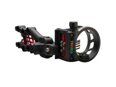 TruGlo Carbon Hybrid Bow Sight w/ Light, Black, Ambidextrous, .019