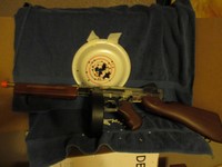 Customer image for Thompson M1A1 Airsoft AEG, Drum Mag, Clear/Wood | Pyramyd AIR 1