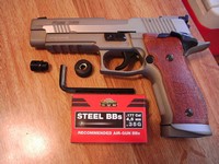 Customer image for SIG Sauer P226 X-Five .177 CO2 Pistol, Silver/Wood Grips | Pyramyd AIR 2