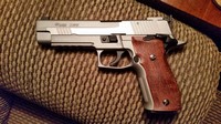 Customer image for SIG Sauer P226 X-Five .177 CO2 Pistol, Silver/Wood Grips | Pyramyd AIR 4