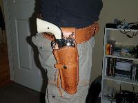 Customer image for Hand-Tooled Leather Holster, 6", Natural | Pyramyd AIR 2