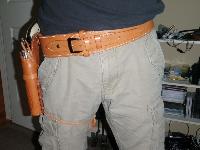 Customer image for Hand-Tooled Leather Holster, 6", Natural | Pyramyd AIR 1