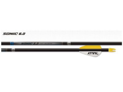 Easton Sonic 6.0 6MM Fletched w/ Blazer Vanes, 6 count