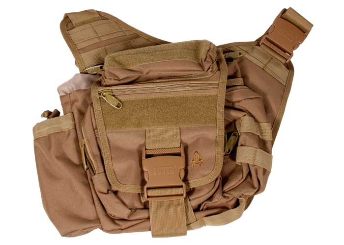 UTG Tactical Messenger Bag, Dark Earth Brown | Pyramyd Air