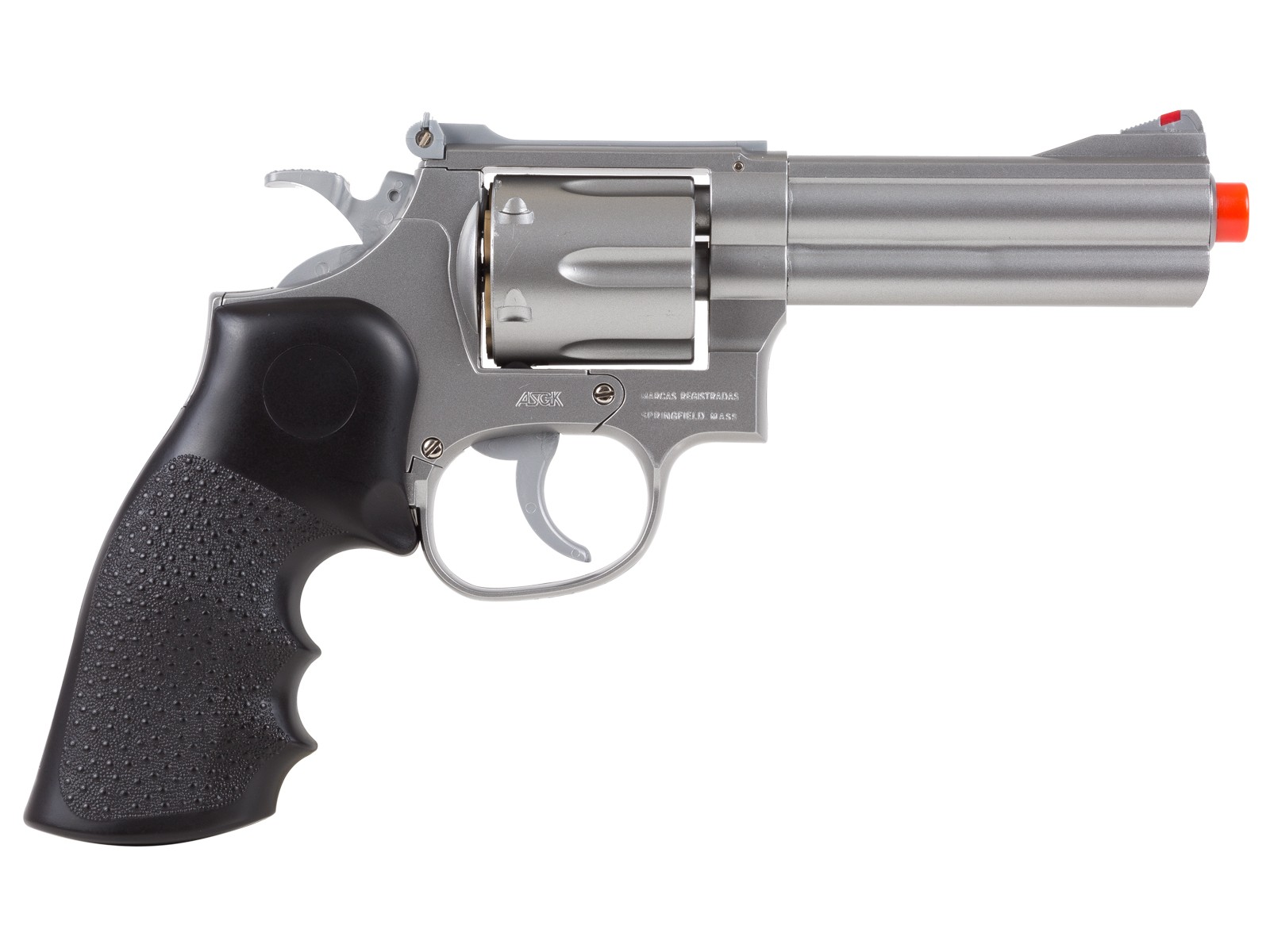 TSD Sports Spring Revolver - 4" Barrel, Silver/Black.