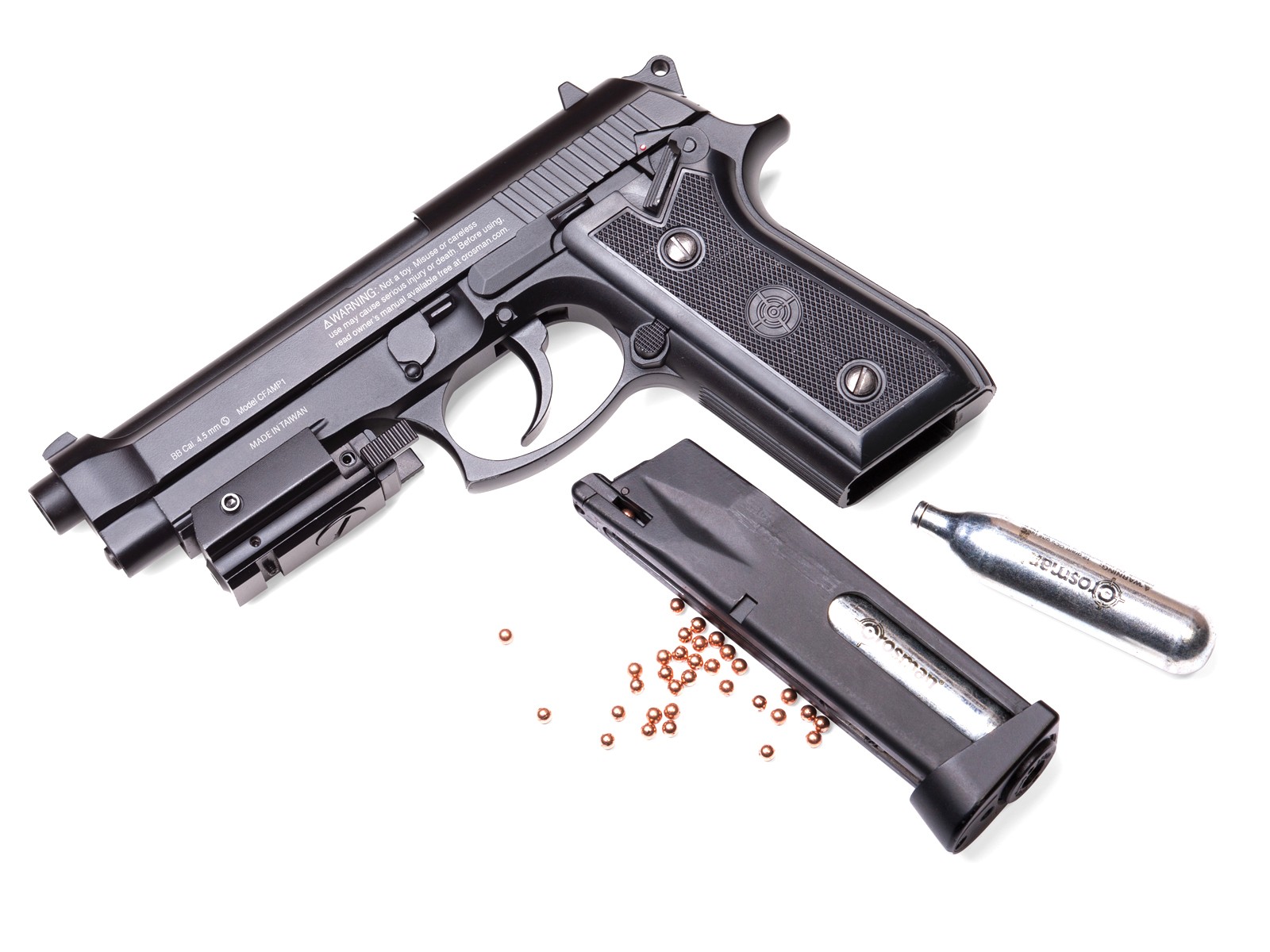 Crosman P1 with Laser | Blowback CO2 BB Pistol | Pyramyd AIR