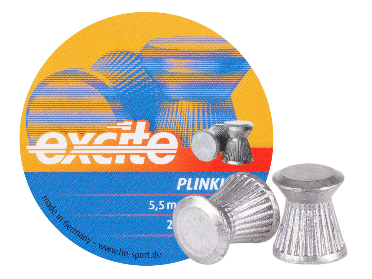 H&N Excite Plinking Pellets, .22 Cal, 12.96 Grains, Wadcutter, 250ct