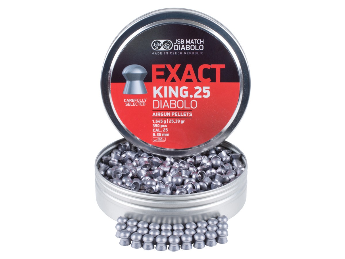 JSB Match Diabolo Exact King .25 Cal, 25.39 Grains, Domed, 350ct