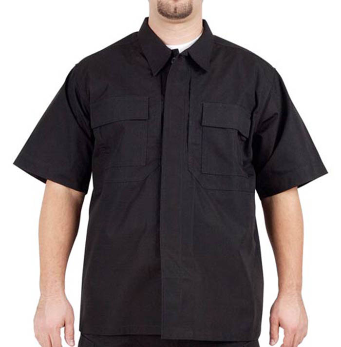 5.11 Tactical TDU Short Sleeve Shirt, Ripstop, Black, XL